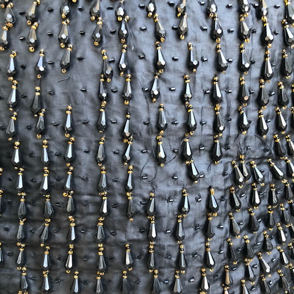 Bedding Pair Of Beaded Throw Accent Pillows Black